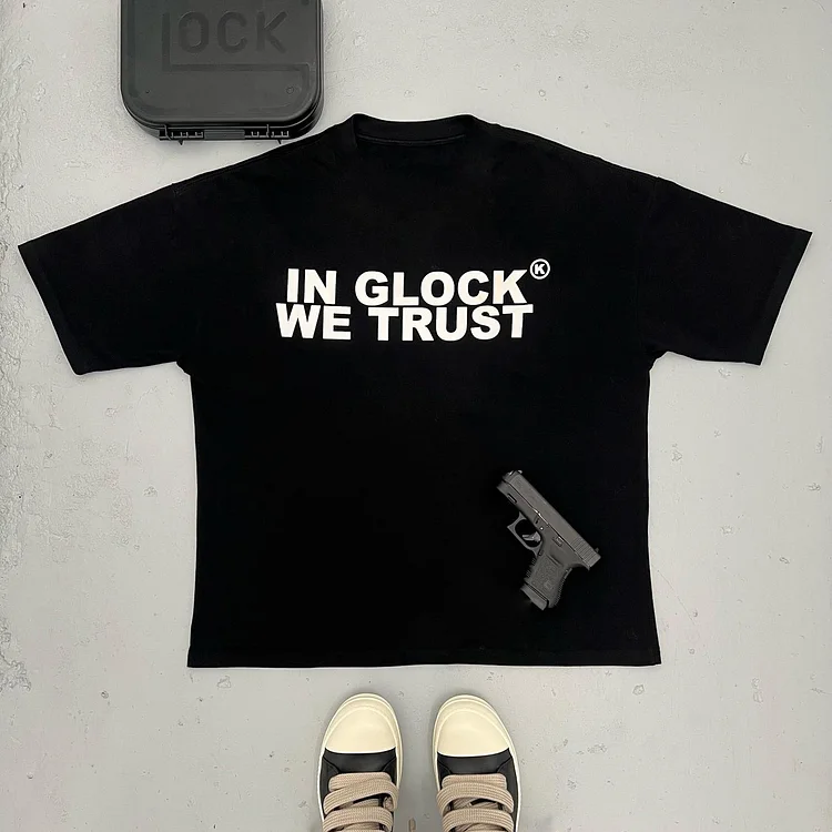  In Glock We Trust printed T-shirt