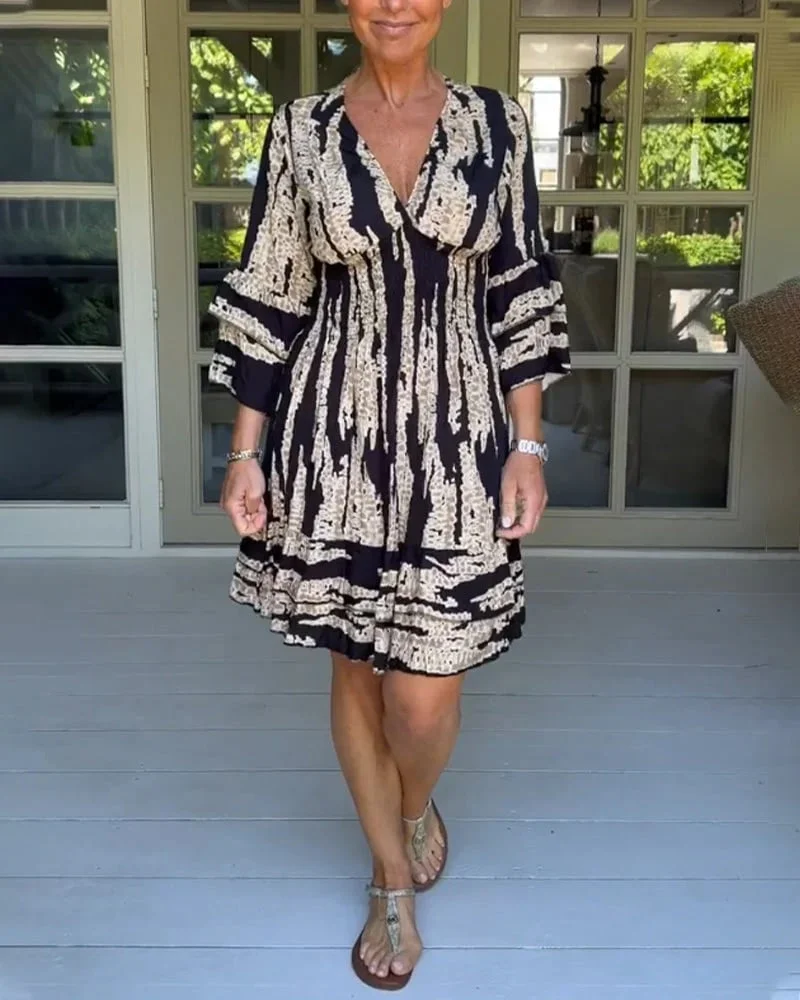 2023 new V-neck Bohemian dress
