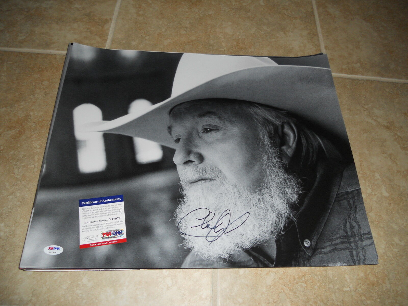 Charlie Daniels CDB #2 Huge 16x20 Signed Autographed Photo Poster painting PSA Certified