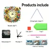 DIY Sunflower Diamond Painting Ornament with Clock Function for Decor