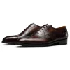 Handmade Classci Mens  Lace Up Leather Oxford Dress Shoes