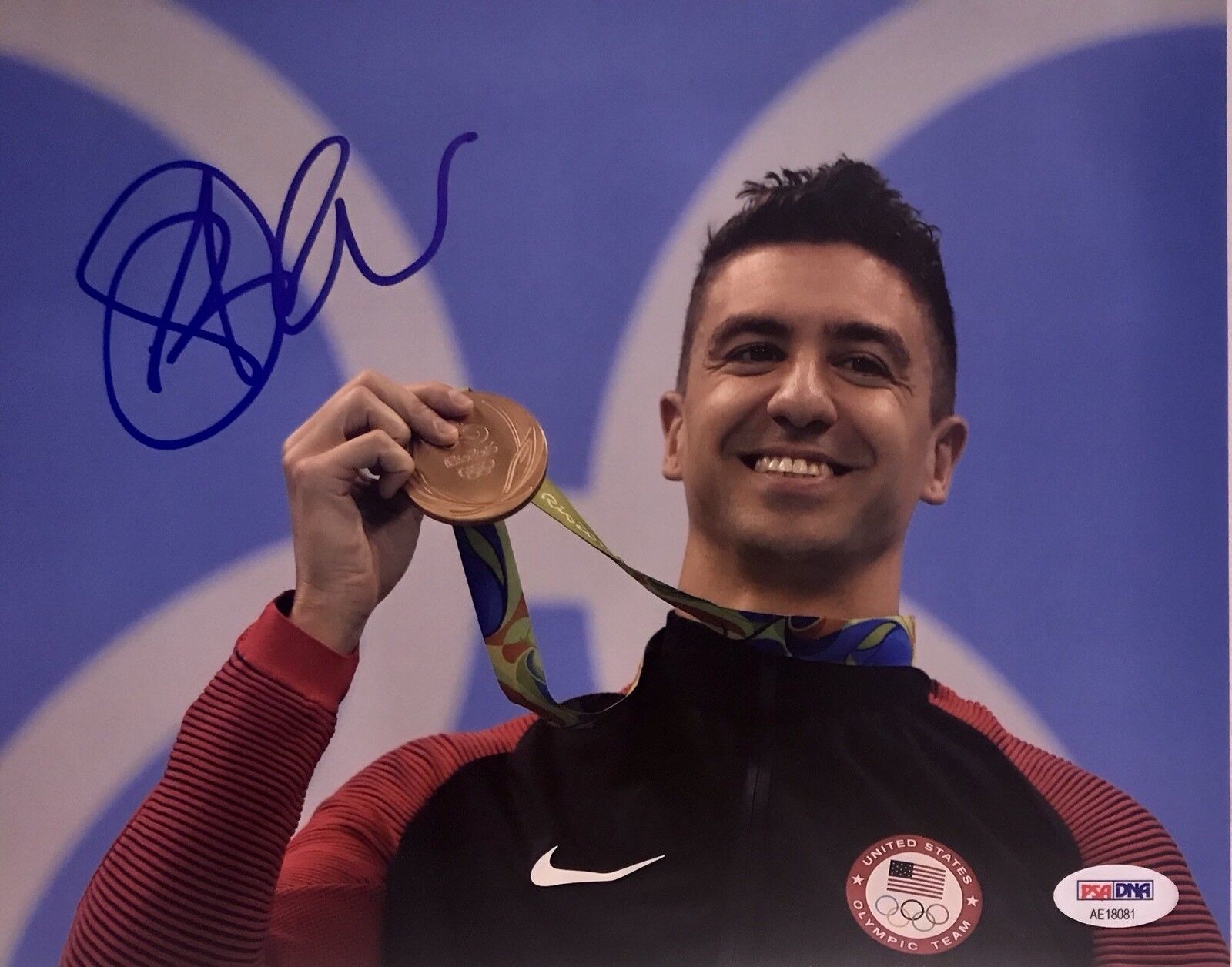 Anthony Ervin Signed Autographed USA Rio Olympics Gold Medal 8x10 Photo Poster painting Psa/Dna