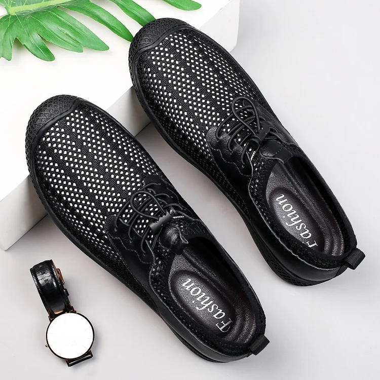 Demandernyc Hot Anti Slip Sneakers Men Shoes Breathable Mesh Stretch Fashion Lightweight Soft Sole Men Casual Shoe Lace Up Zapatos De Hombre