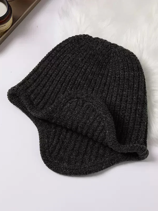Casual Keep Warm Solid Color Hats&Caps