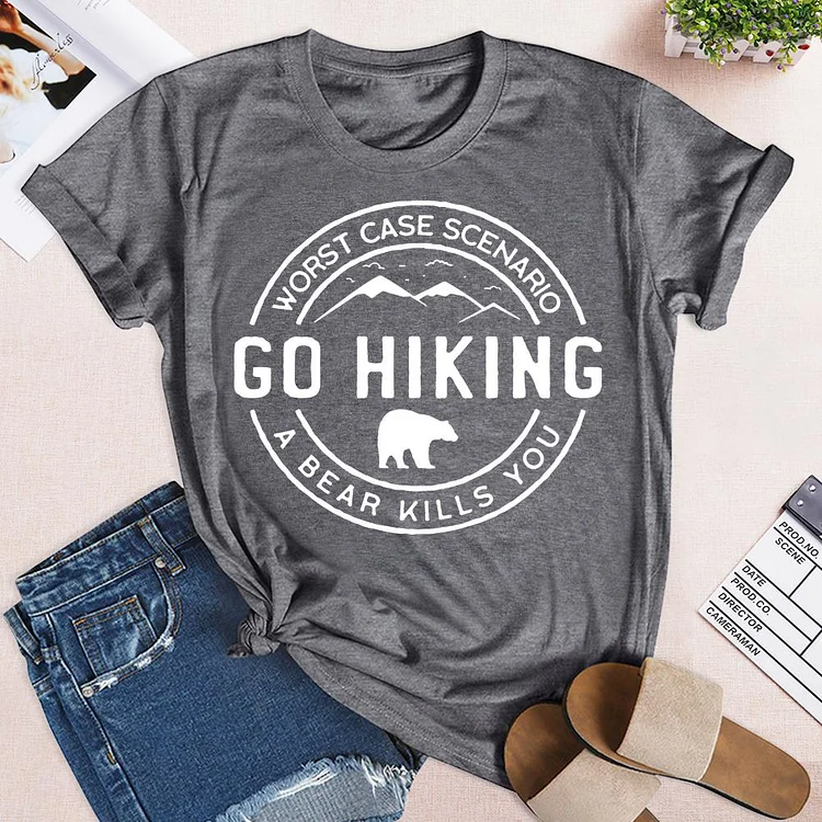 Go Hiking Bear Kills You T-Shirt-04465-Annaletters