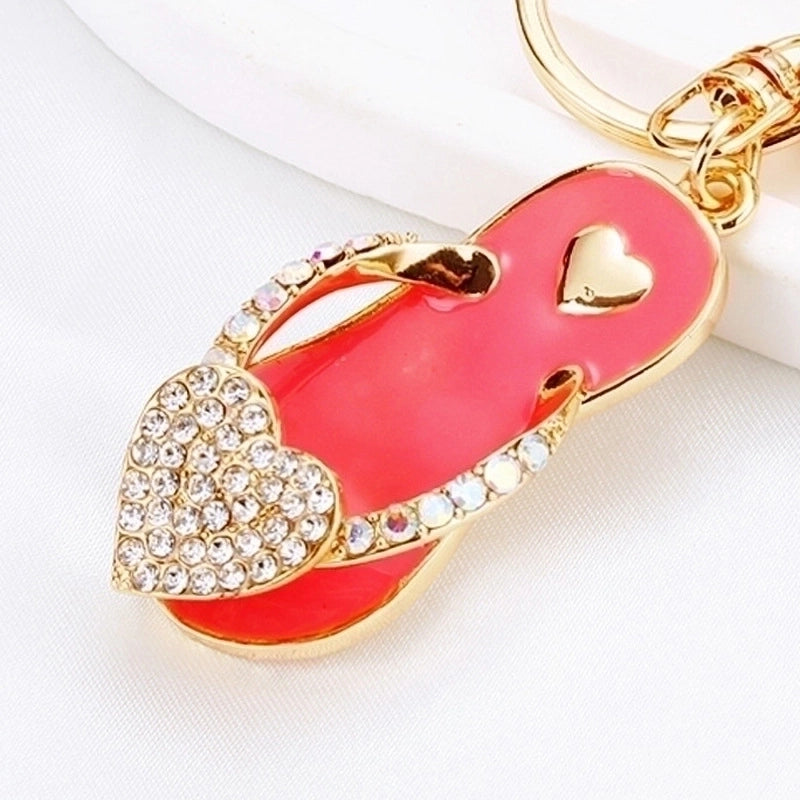 Elegant Korean Style Bag Metal Inlay Rhinestones Women’s Bag Pendant Keychain