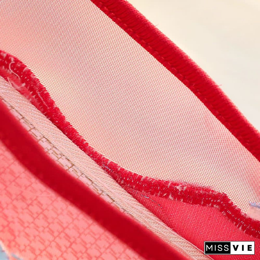 Vintage Lotus Moon Embroidery Pearl Lace Up Flats Shoes