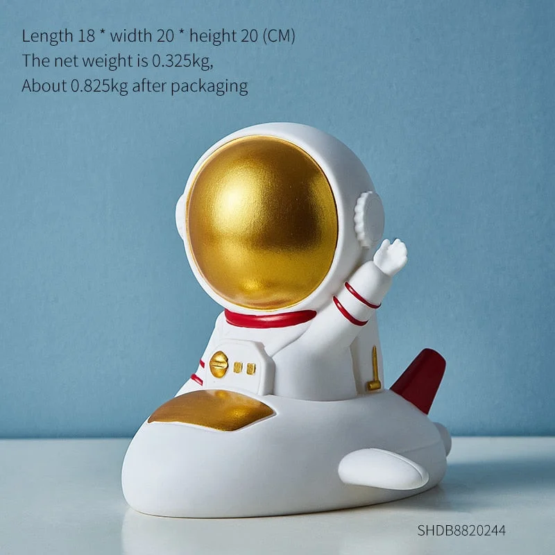 Home Decoration Accessories Astronaut Coin Bank Bedroom Bookshelf Porch Creative Coin Piggy Bank Paper Money Piggy Bank Gifts