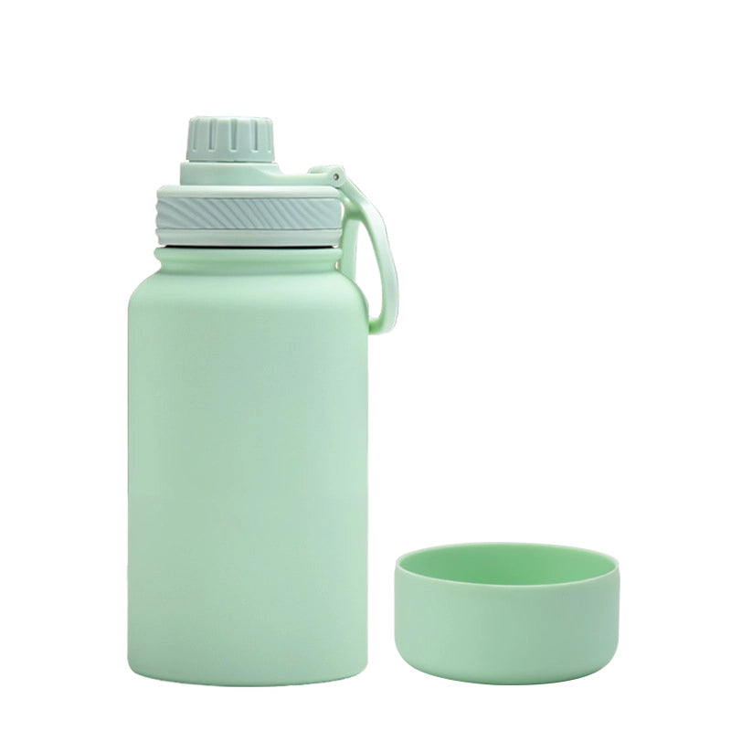 Casual Solid Color Stainless Steel Silica Gel Water Bottles 1 Piece