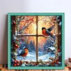 Birds By Window In Winter-11CT Stamped Cross Stitch 45*45cm/17.72*17.72in tapestrymarket