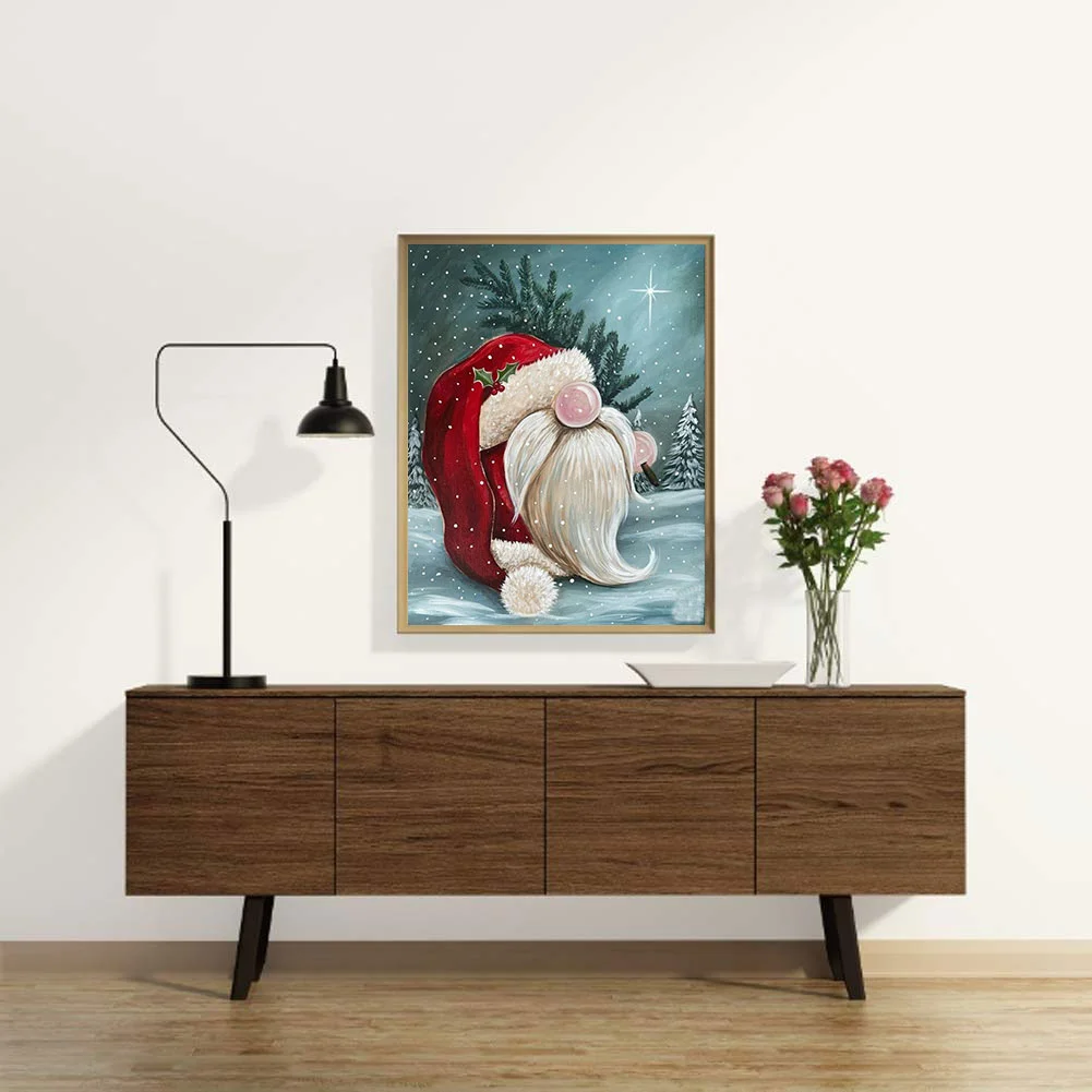 Diamond Painting - Full Round Drill - Christmas Gnome(30*40cm)
