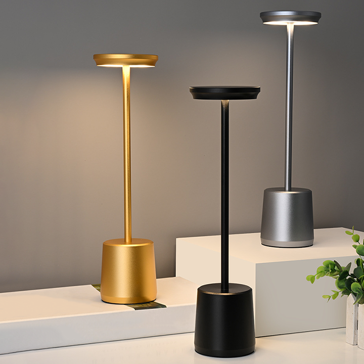 Minimalist Cordless Table Lamp - 3 Color Stepless Dimming Portable LED Desk Lamp - Appledas