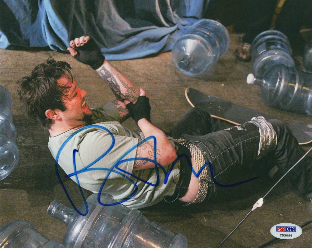 BAM MARGERA SIGNED AUTOGRAPH 8x10 Photo Poster painting - JACKASS SUPERSTAR, PHIL, 2 2.5 3D PSA