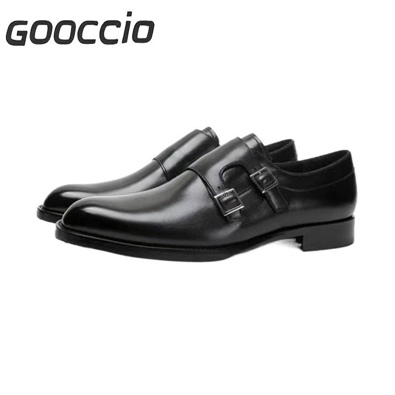 NJ195 Calf-Skin Dress Shoes/Monk Shoes For Men GOOCCIO  