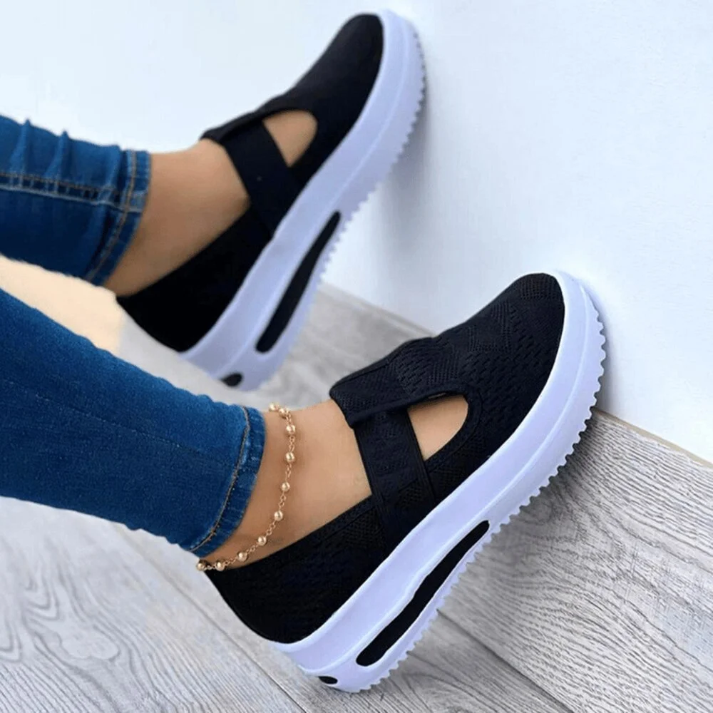 Qengg 2022 Women's Vulcanized Shoes Spring and Summer New Single Shoes Women's Sports Style Thick Bottom Single Shoes Women