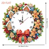 2D Flat DIY Christmas Gingerbread Man Acrylic Diamond Painting Clock Pendant