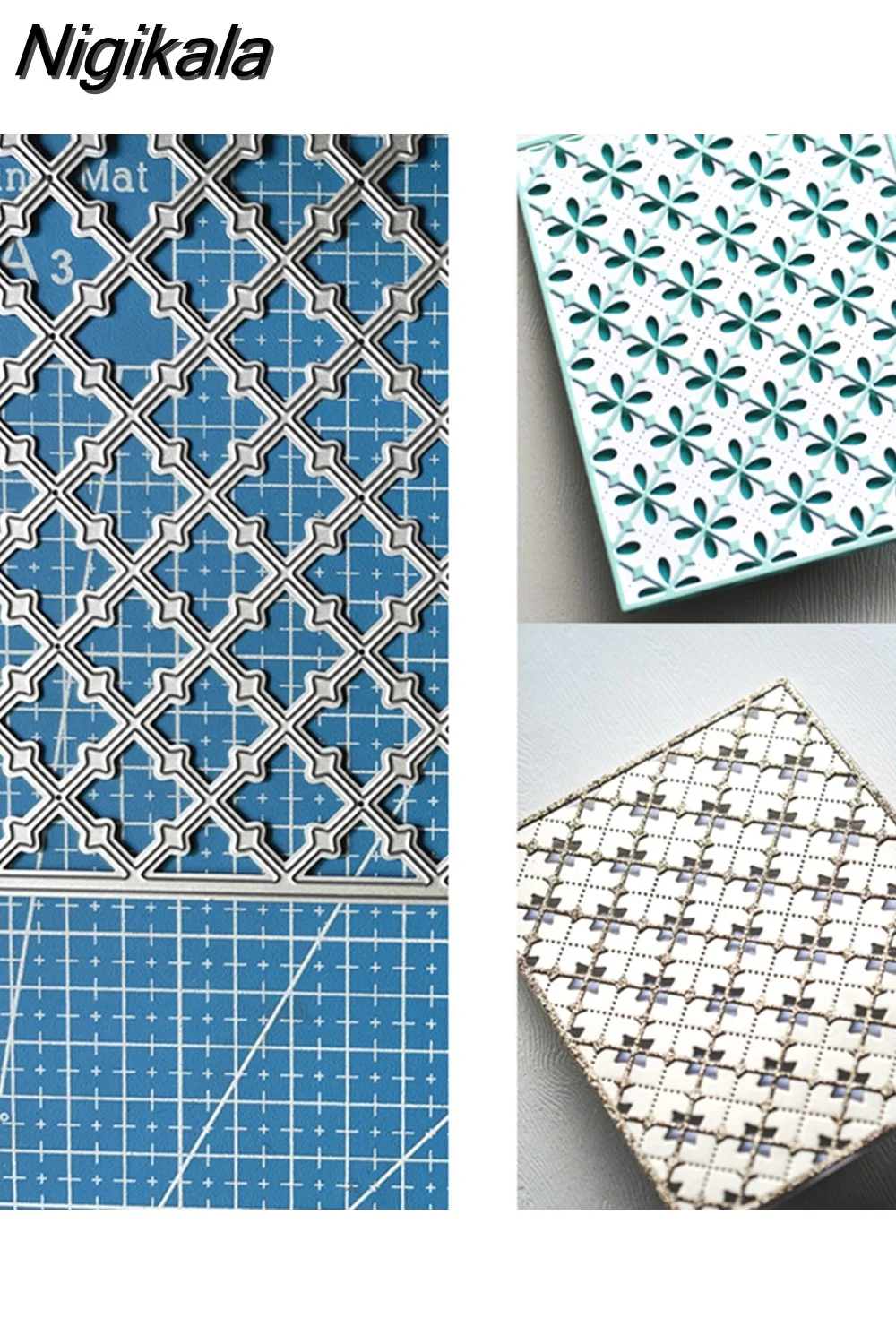 Nigikala Goddess Metal Cutting Dies Pointy Lattice Plate Diy Scrapbooking Photo Album Decorative Embossing Paper Card Crafts