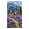 Lavender Fields In Alps-14CT Stamped Cross Stitch 65*110cm/25.59*43.31in(Big Size)