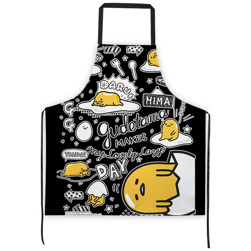 Gudetama Lazy Egg Women Polyester Women Apron Yellow Waterproof 6 Designs A Cute Shop - Inspired by You For The Cute Soul 