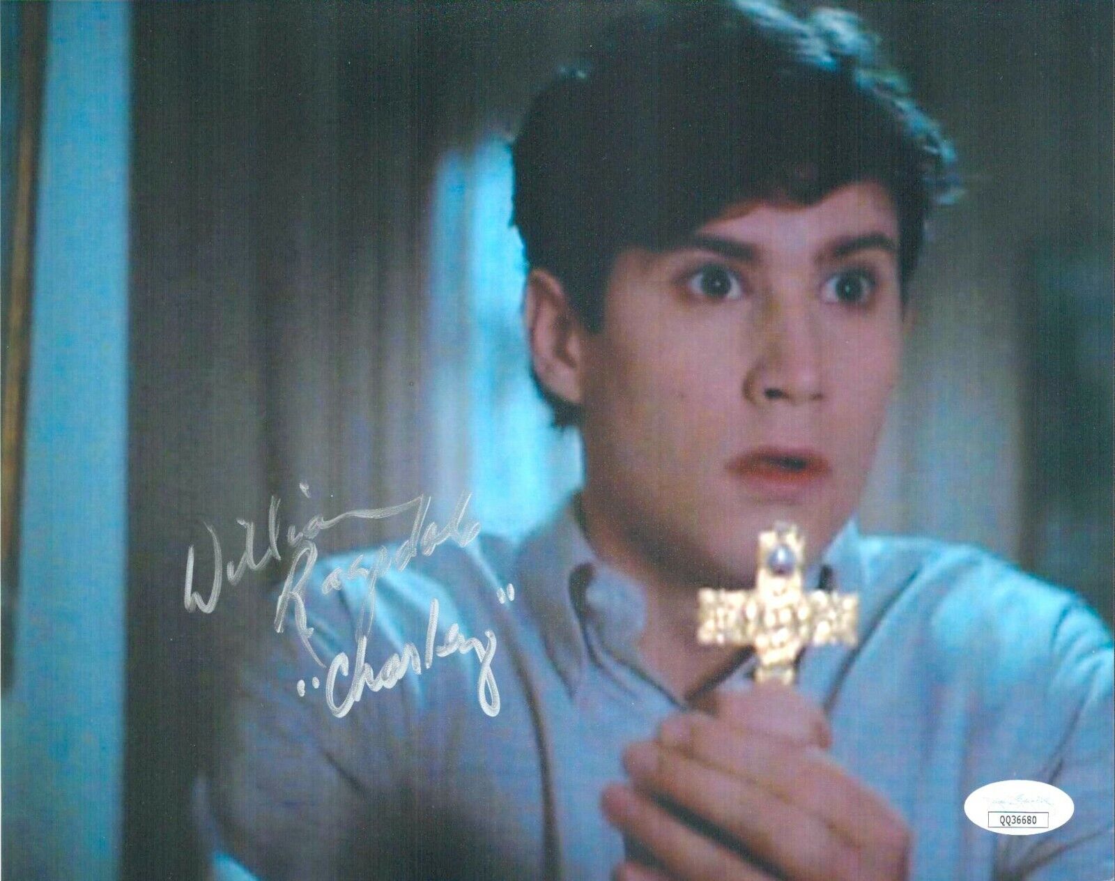 WILLIAM RAGSDALE Signed 8x10 FRIGHT NIGHT CHARLEY Authentic Autograph JSA COA