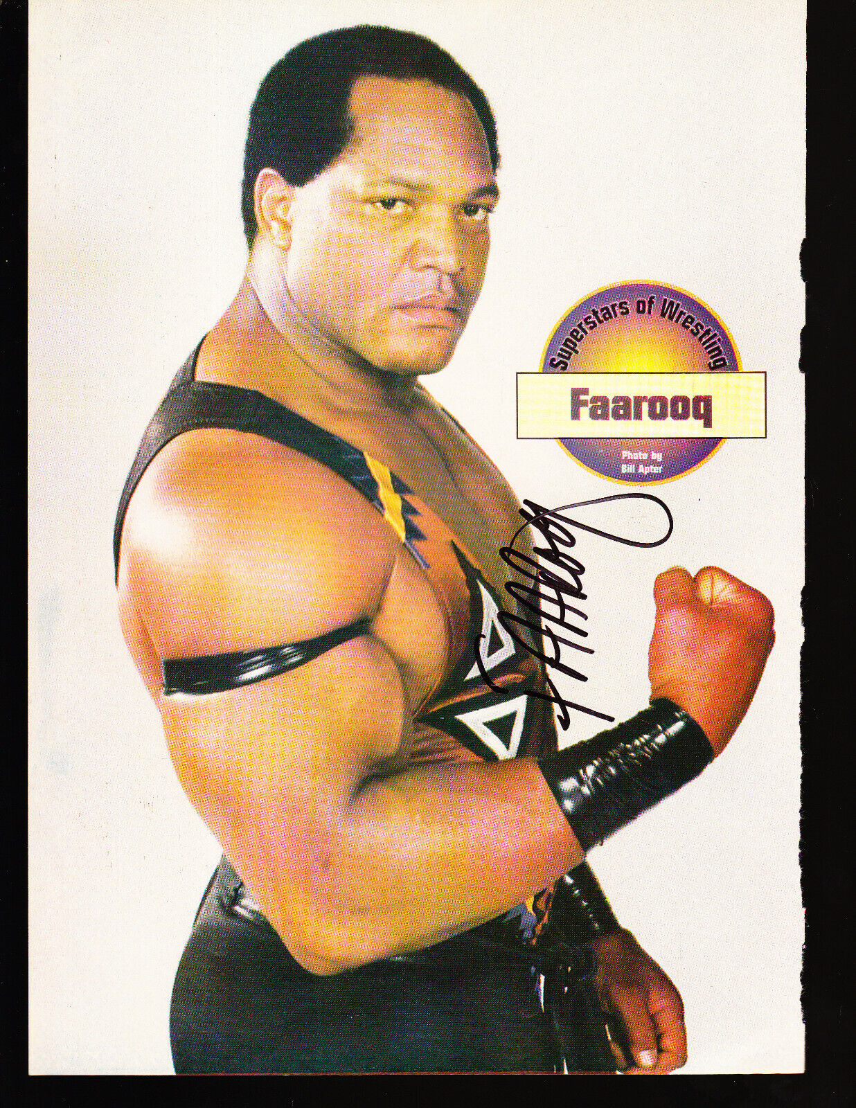 FAAROOQ SIGNED AUTOGRAPH WWE WWF WCW 8X11 YEARBOOK Photo Poster painting COA