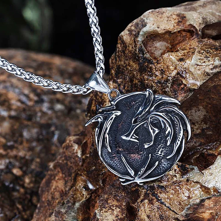 Coutureaura The Medallions Stainless Steel Wolf Necklace