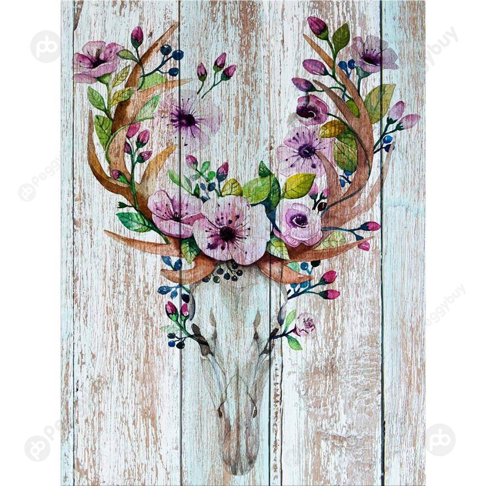 

30*40CM Round Drill Diamond Painting-Antler, 501 Original