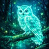 Diamond Painting -DIY Round Drill Fluorescent Owl(40x40cm)