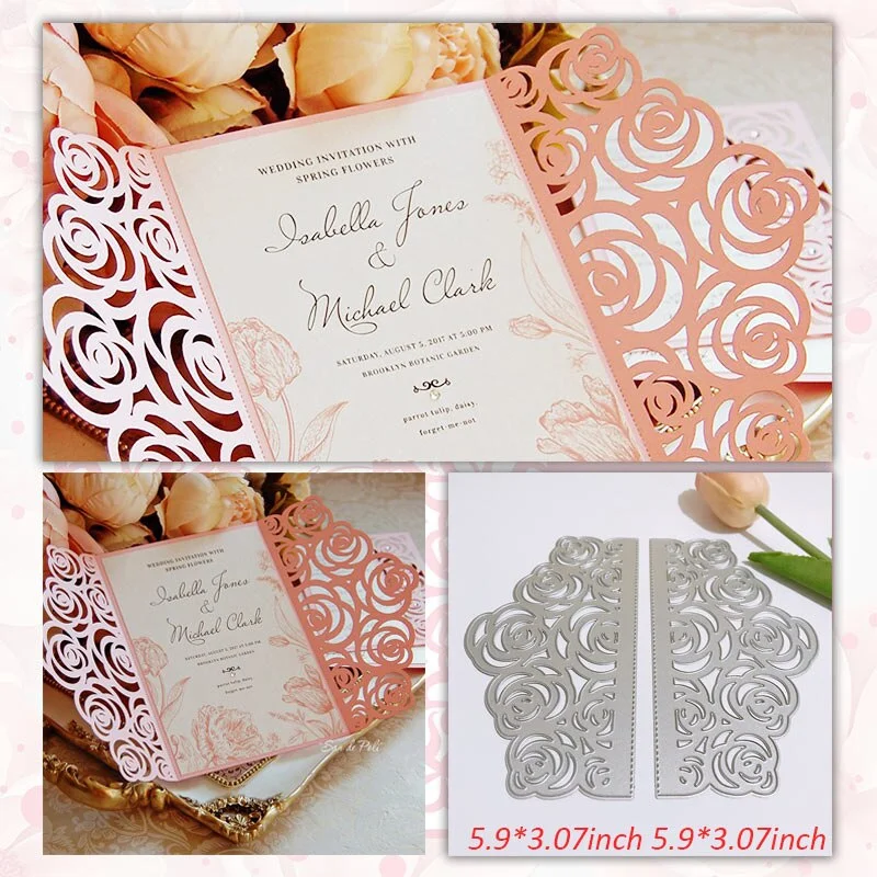 Wedding Invitation Dies Scrapbooking Metal Cutting Dies New 2019 Valentine's Day Decoration Craft Dies Cut for Card Making