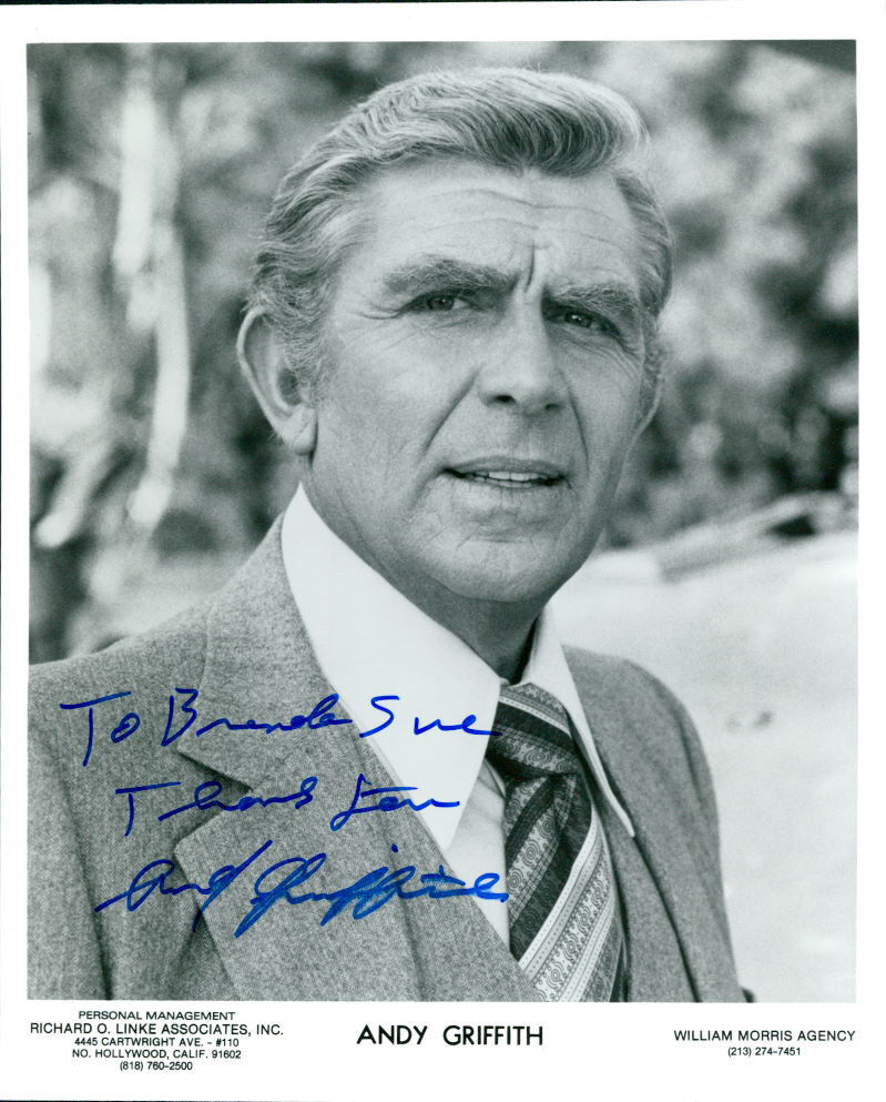 Andy Griffith (Vintage, Inscribed) signed Photo Poster painting COA