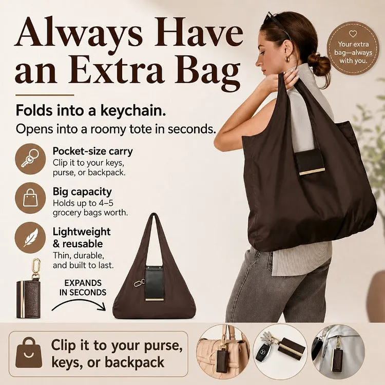Expandable Keychain Tote Bag