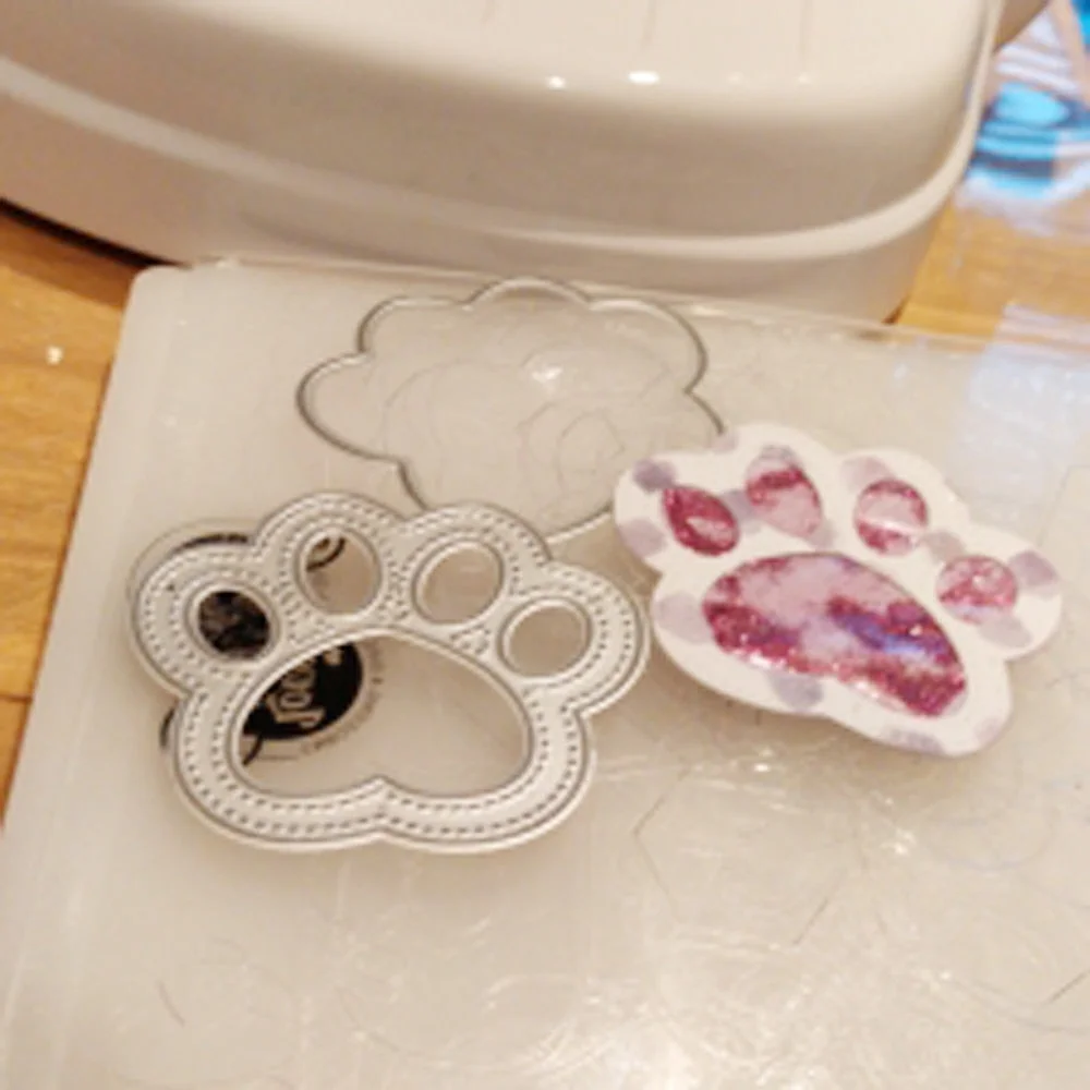 New Cat dog paw print metal cutting mould pattern scrapbook die embossing DIY handicraft paper card photo album metal