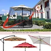 Outdoor Patio Parasol Shade Mosquito Screen Polyester Mesh With Zipper Door And Adjustable Rope