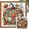(US Only)Pumpkin Printed Cross Stitch Kit 40x40cm DIY 14CT Embroidery Craft Set Decor