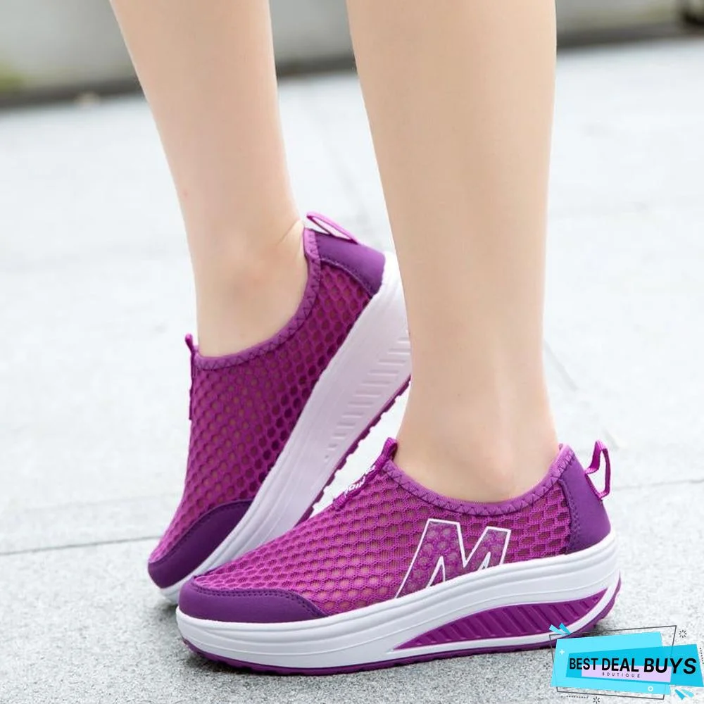 Women's Shoes Casual Breathable Sport Fashion Shoes Walking Flats Height Increasing Women Loafers