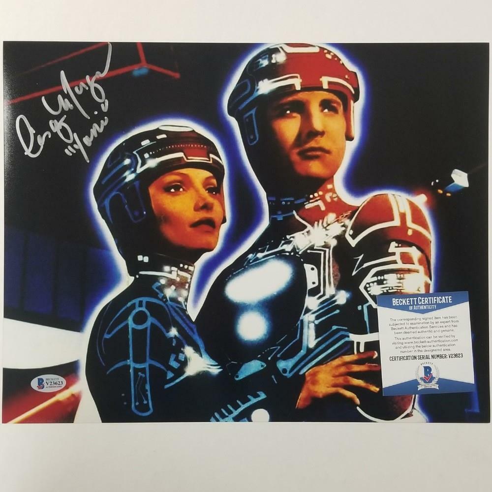 Cindy Morgan signed Tron 11x14 Photo Poster painting #3 Autograph ~ Beckett BAS COA