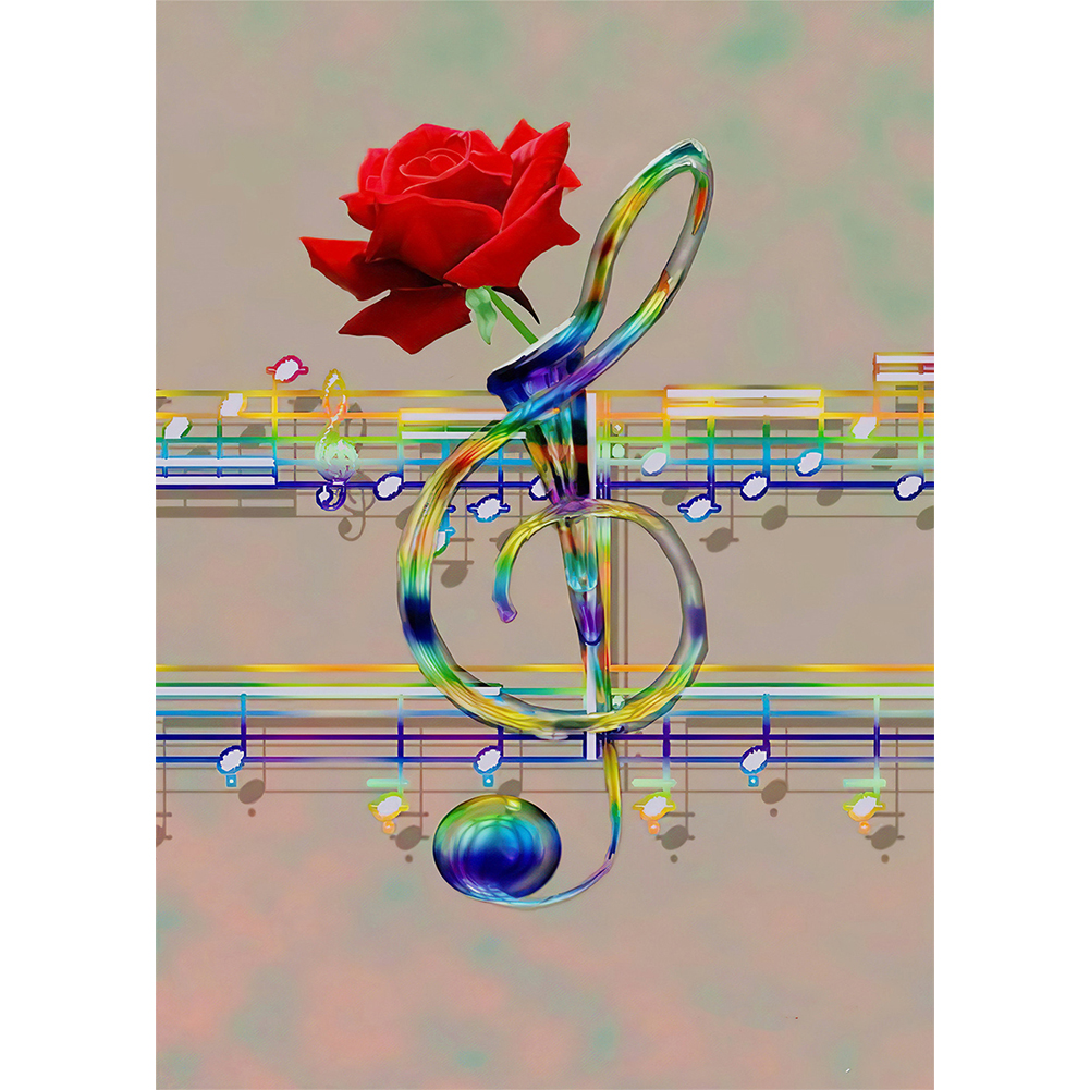 

Music Rose - Round Drill Diamond Painting - 30*40CM, 501 Original