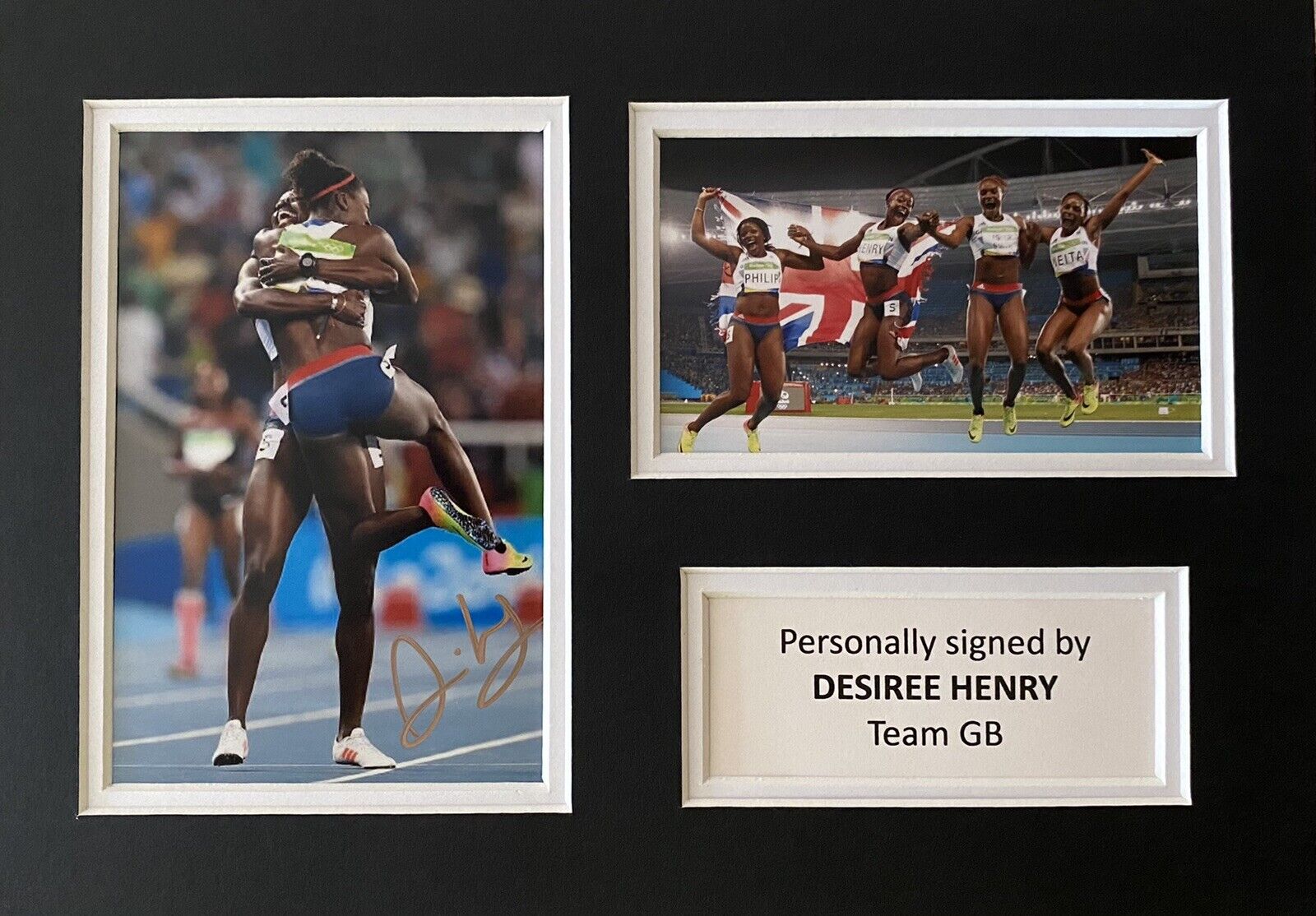 Desiree Henry Hand Signed Photo Poster painting In A4 Mount Display - Olympics - Team GB 2