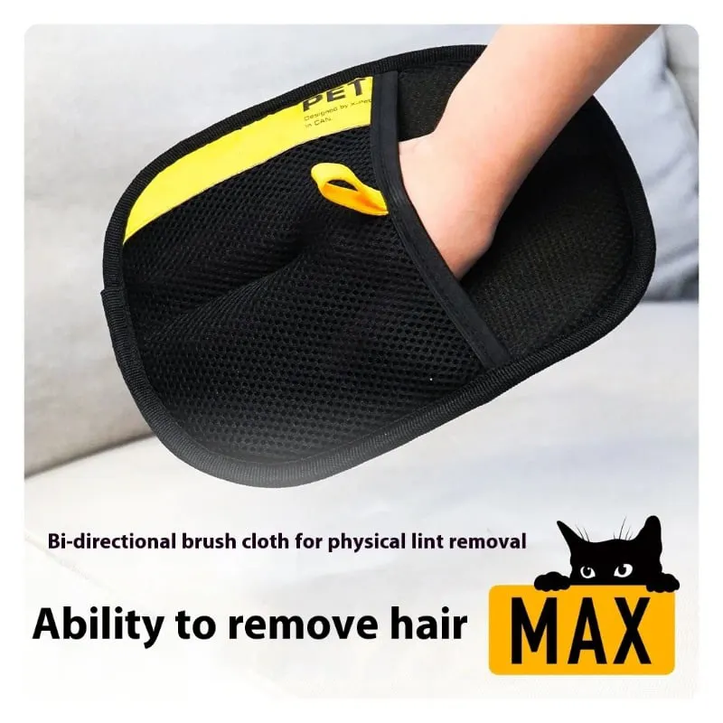 Pet Hair Removal Gloves - 2 Pack, Double-Sided Mitt For Furniture, Carpets & Upholstery