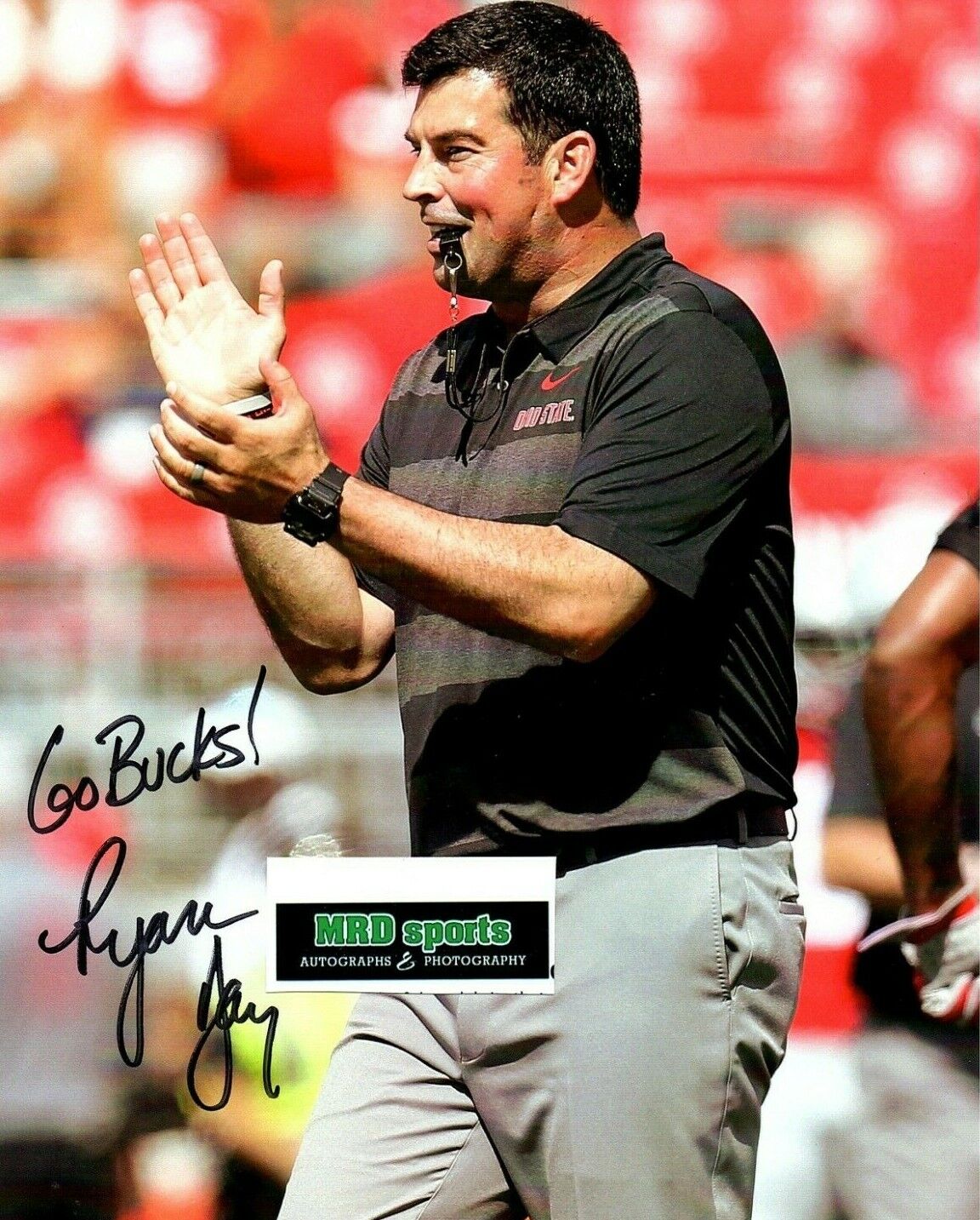 Ryan Day Reprinted autograph signed 8x10 football Photo Poster painting Ohio State Buckeyes OSU