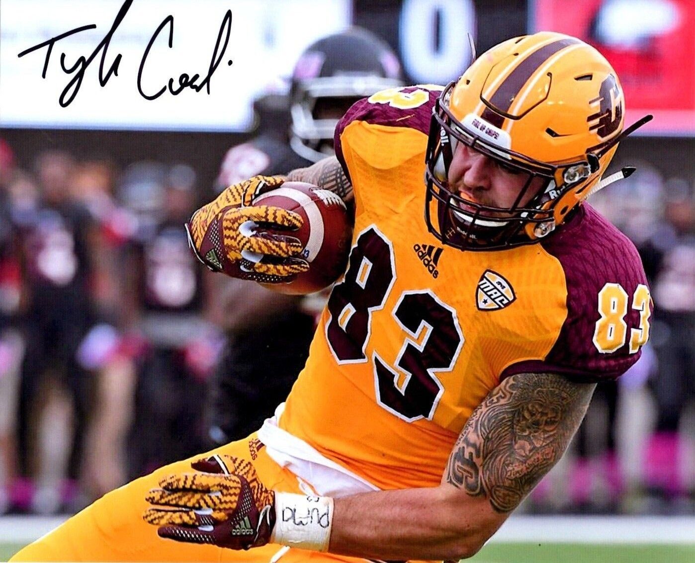 Tyler Conklin CMU Chippewas CHIPS hand signed autographed 8x10 football Photo Poster painting c