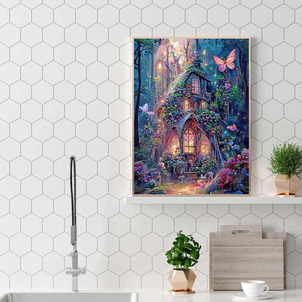 Diamond Painting - Full Round Drill - Flower House(30*40cm)