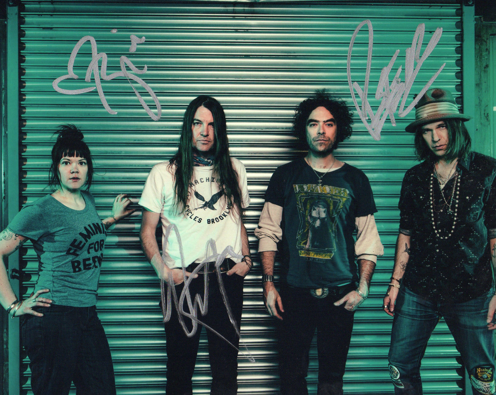 GFA American Rock Band * THE DANDY WARHOLS * Signed 8x10 Photo Poster painting PROOF D3 COA