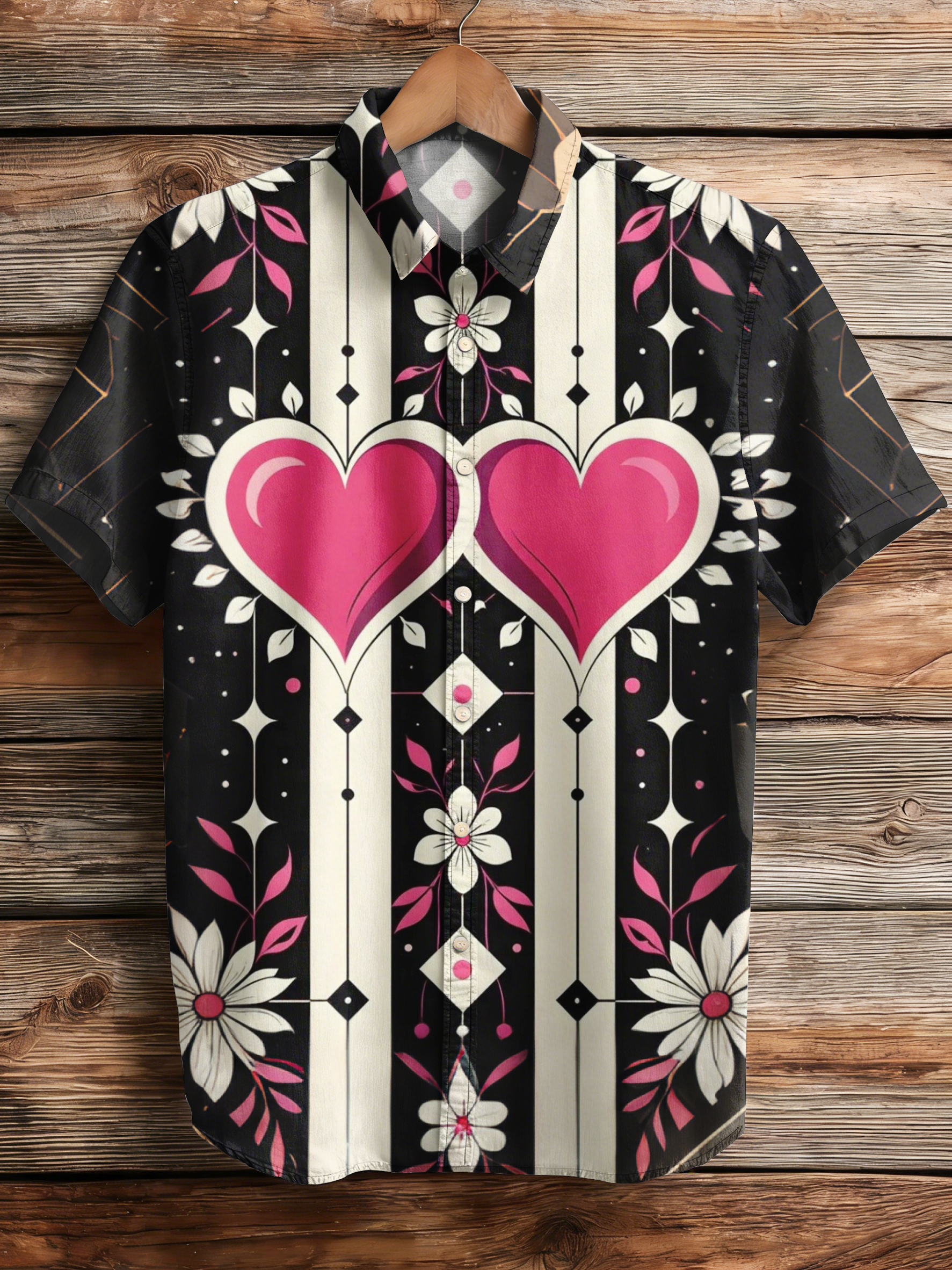 Valentine's Day Casual Shirt PLUSCLOTHESMAN