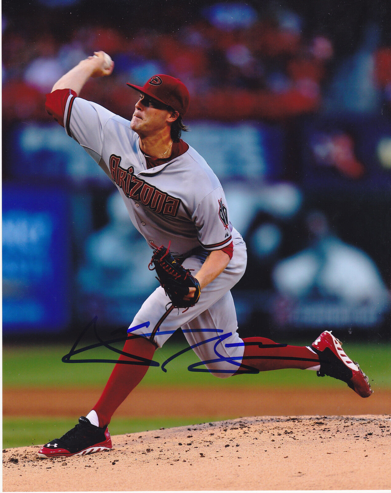 ARCHIE BRADLEY ARIZONA DIAMONDBACKS ACTION SIGNED 8x10