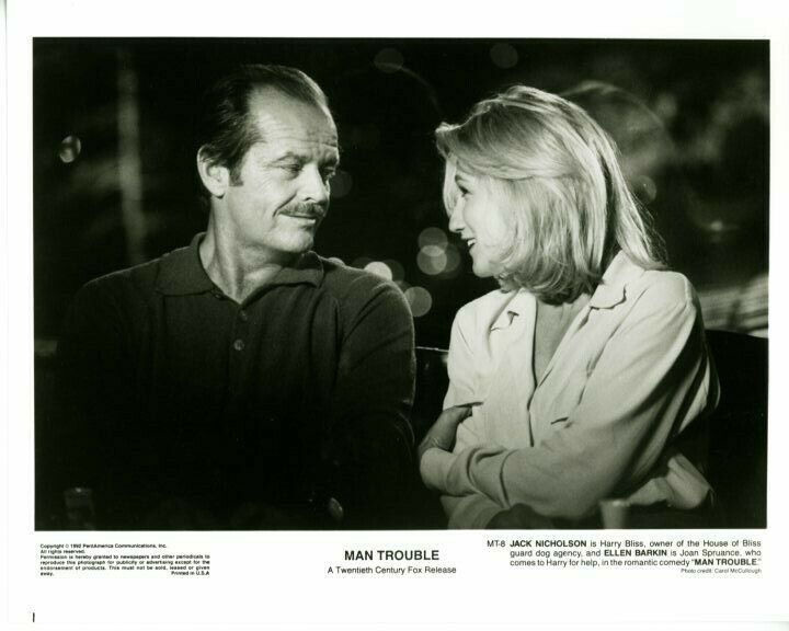 Jack Nicholson Ellen Barkin Man Trouble 1992 Original Press 8X10 Movie Photo Poster painting