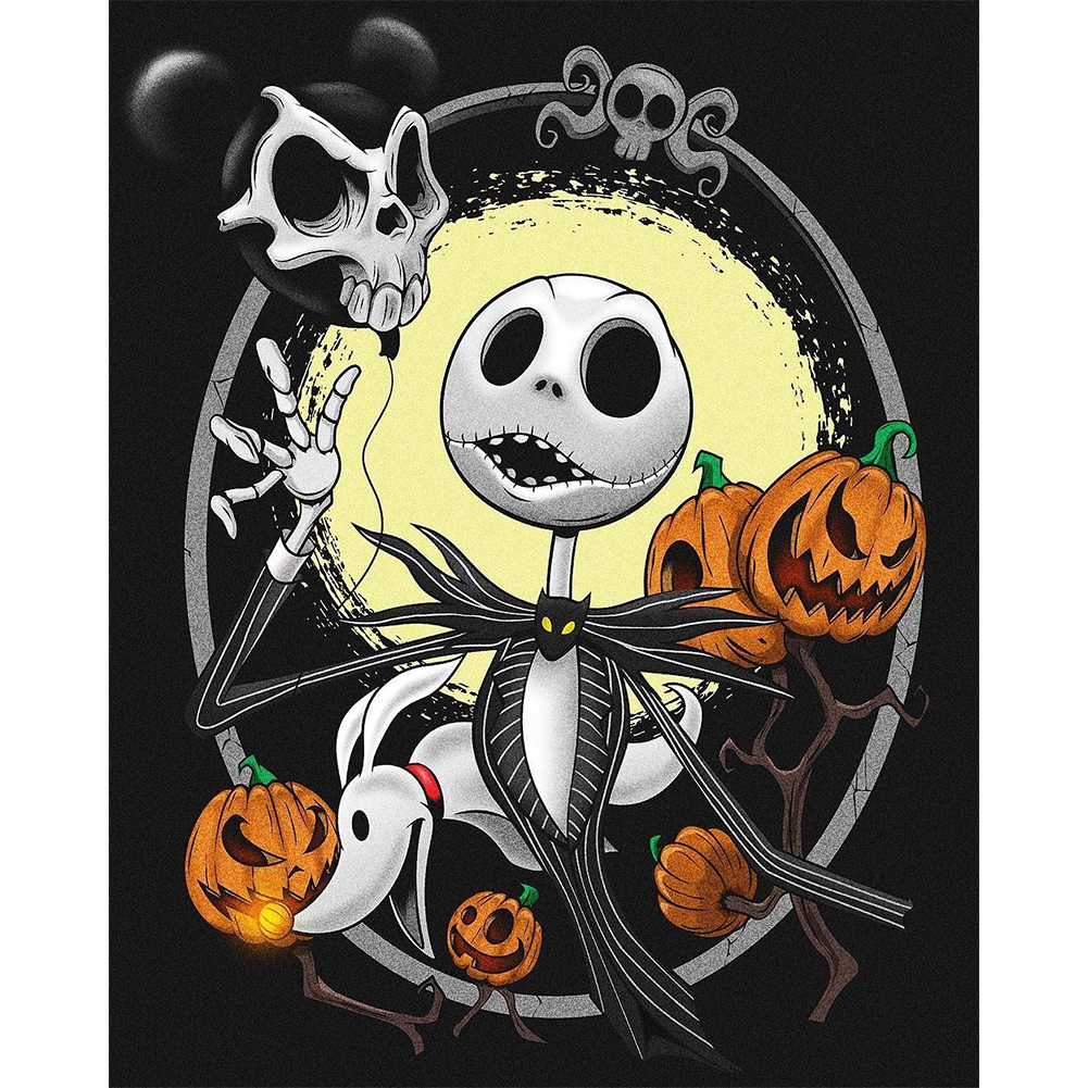 

(Multi-Size) Halloween Skeleton Man - Round/Square Drill Diamond Painting 30*40CM/40*50CM, Square diamond 30*40cm, 501 Original