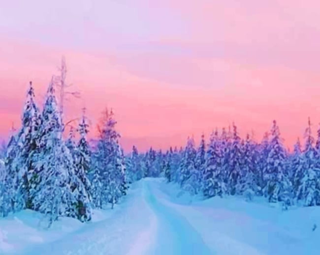 

Winter Sunset – Paint By Numbers - 40*50CM, 501 Original