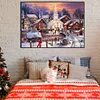 (70*50cm)Xmas Country Scene - Full Round Drill Diamond Painting