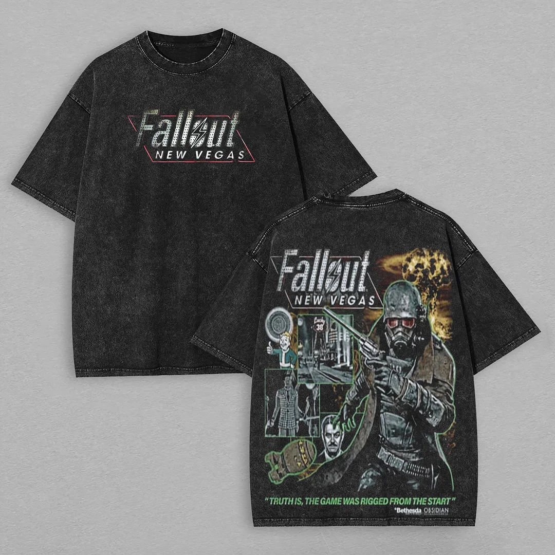 Fallout: New Vegas Printed Unisex Washed T-Shirt